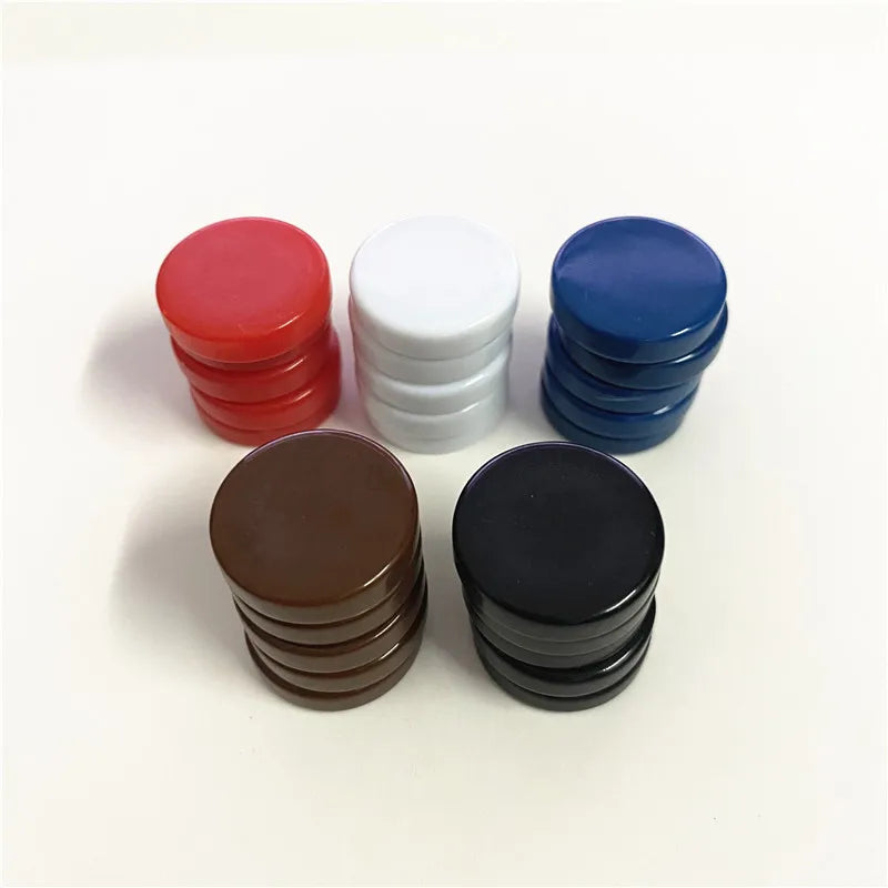 15Pcs/set 20mm New Backgammon Blank Glossy Chips Coins Pawn Chess Pieces Accessories