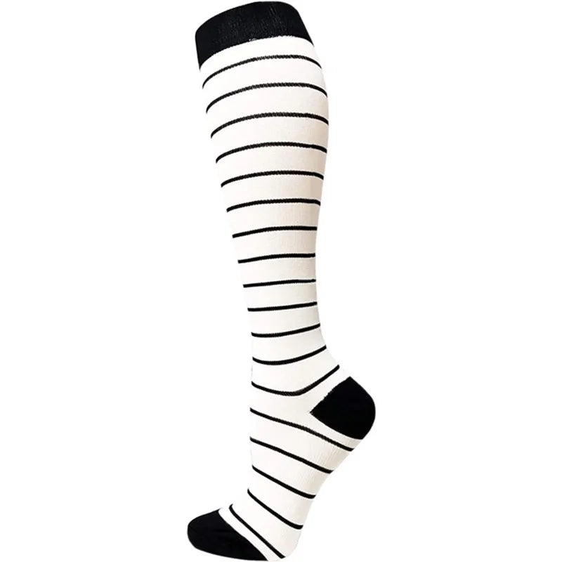50 Style Antifatigue Unisex Compression Socks Fit for Nurses Flight Travel Medical Varicose Veins Leg Relief Pain Knee Stockings