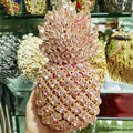 Blue Stone Pineapple Bag Diamond White Party Dinner Clutches Crystal Women Prom Formal Handbags For Lady Rhinestone Purses Bags
