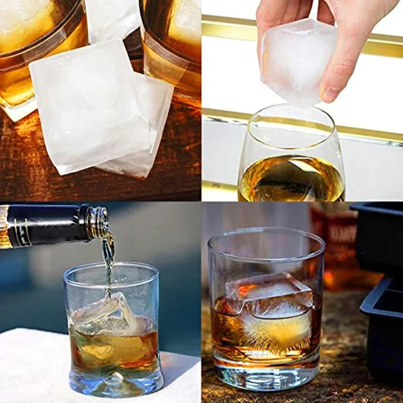 Perfect Ice Cube Silicone Cube Maker Form  Cake Pudding Chocolate Molds Easy to Remove Ice Trays Fade Resistant