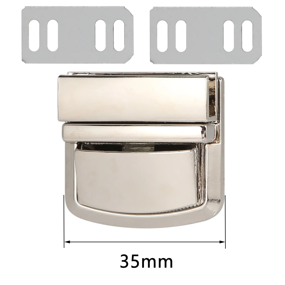 Metal Rectangle Press Lock Bag Case Buckle Clasp for Handbags Shoulder Bags Purse Women Diy Bag Accessories