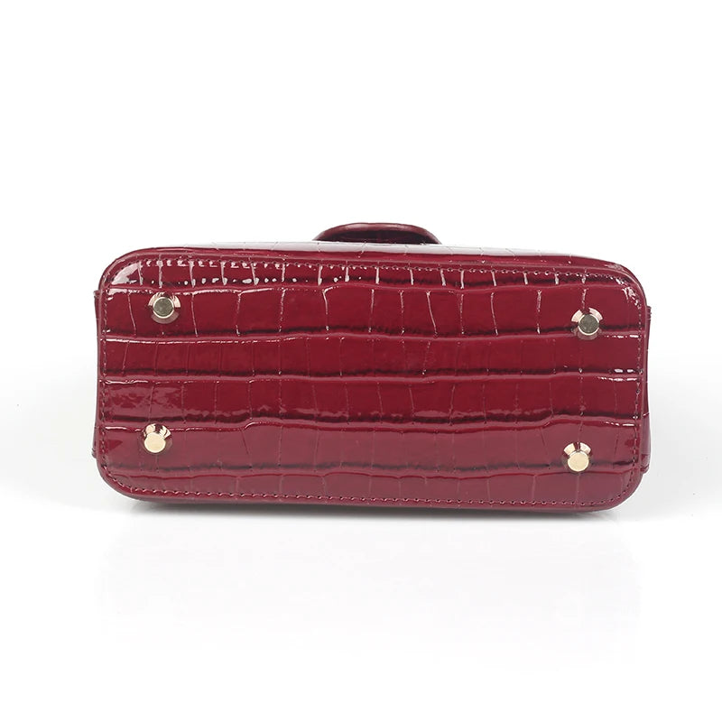 TOPHIGH Luxury Design Handbags For Women Ostrich/Snake/Crocodile Pattern Leather Shoulder Bags for Party Hot Sales Bolsas