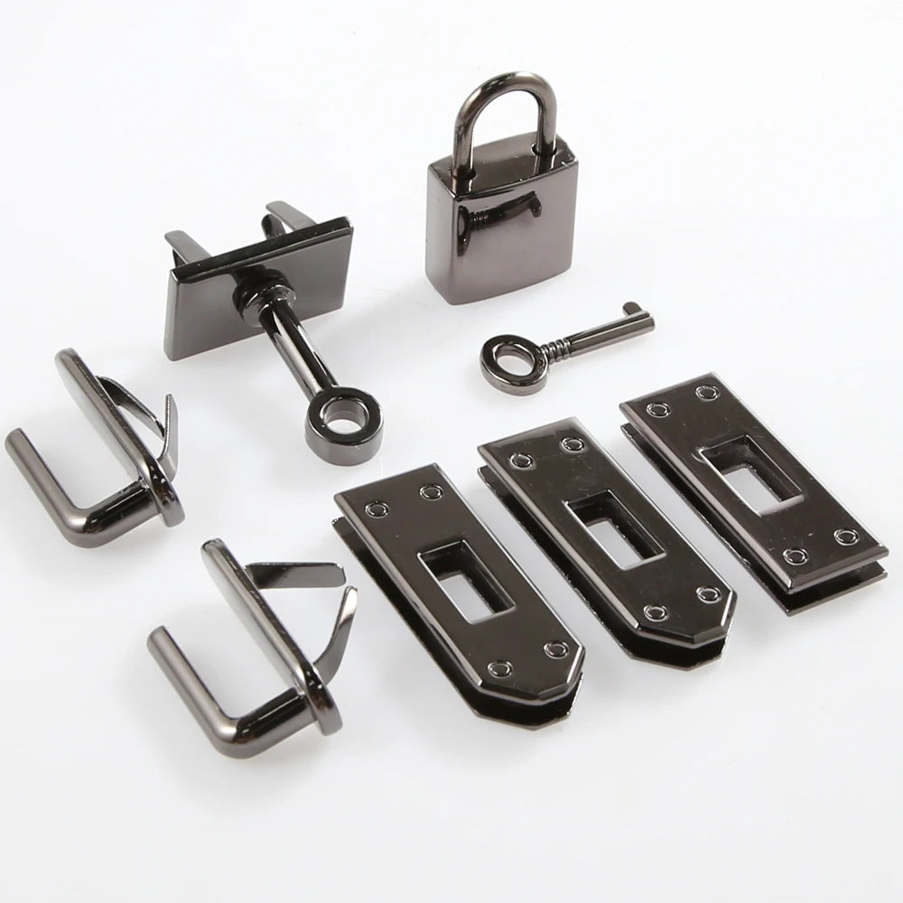 7pcs/set Metal Clasp Lock Lockbutton for Women Handbag Shoulder Bag Purse DIY Accessories