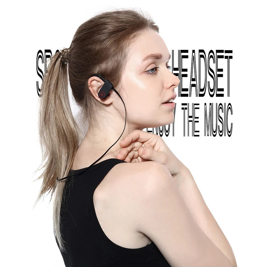 U8 Wireless Earphone Bluetooth 4.1 Headset with Microphone Ear Hook Sport Cordless Phone Bluetooth Earbuds Earpieces