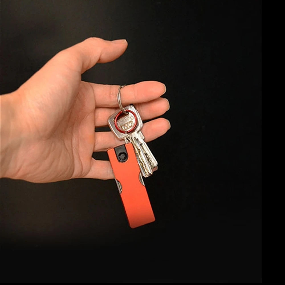 Outdoor Multifunction Mini Keychain Knife LED Light Nail Clipper Earpick Scissors Tweezer Pocket EDC Tools Multi Hiking Gears