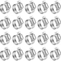10pcs Stainless Steel Adjustable Drive Hose Clamp Fuel Line Worm Size Clip Hoop Hose Clamp Hot Sale