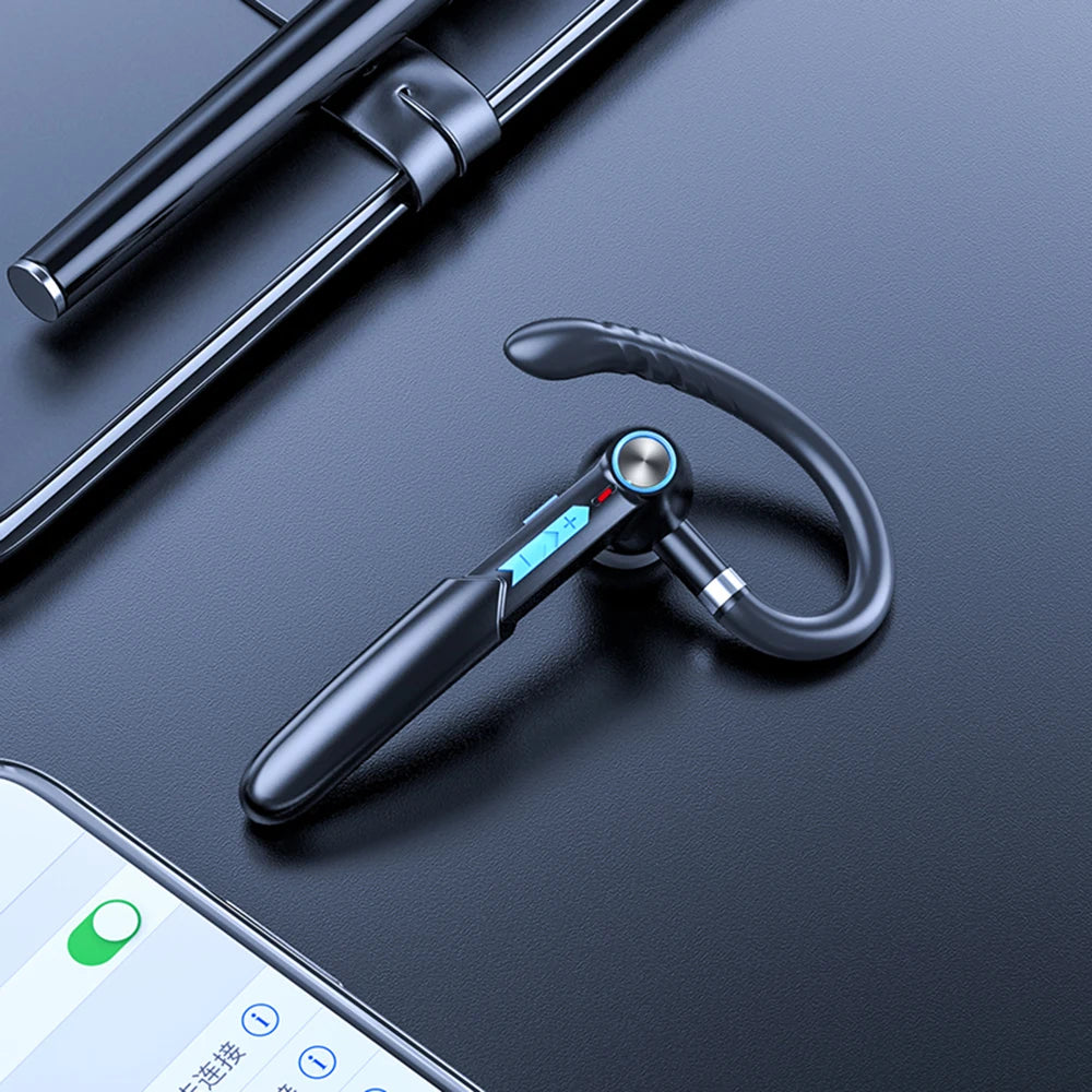 Wireless Headset Business Earphone Handsfree Bluetooth-Compatible 5.0 Headset Fingerprint Touch HIFI Earpiece With Mic HD Call