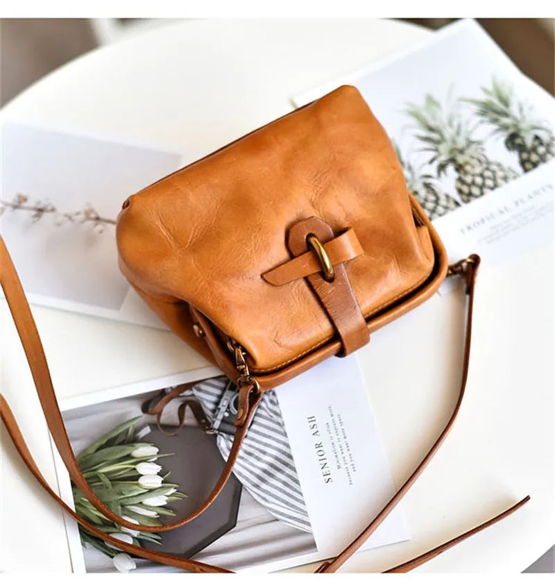 PNDME fashion genuine leather mini ladies shoulder bag natural first layer cowhide women's weekend party small messenger bag