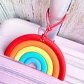 Newest Travel Accessories  Cute Rainbow Luggage Tag Silica Gel Suitcase ID Address Holder Baggage Boarding Tag Portable Label