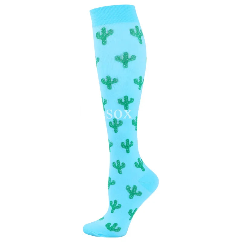 New Compression Socks Fit for Nurse Doctor Varicose Veins Edema Diabetes Travel Flight Hiking Recovery Running Fitness Socks