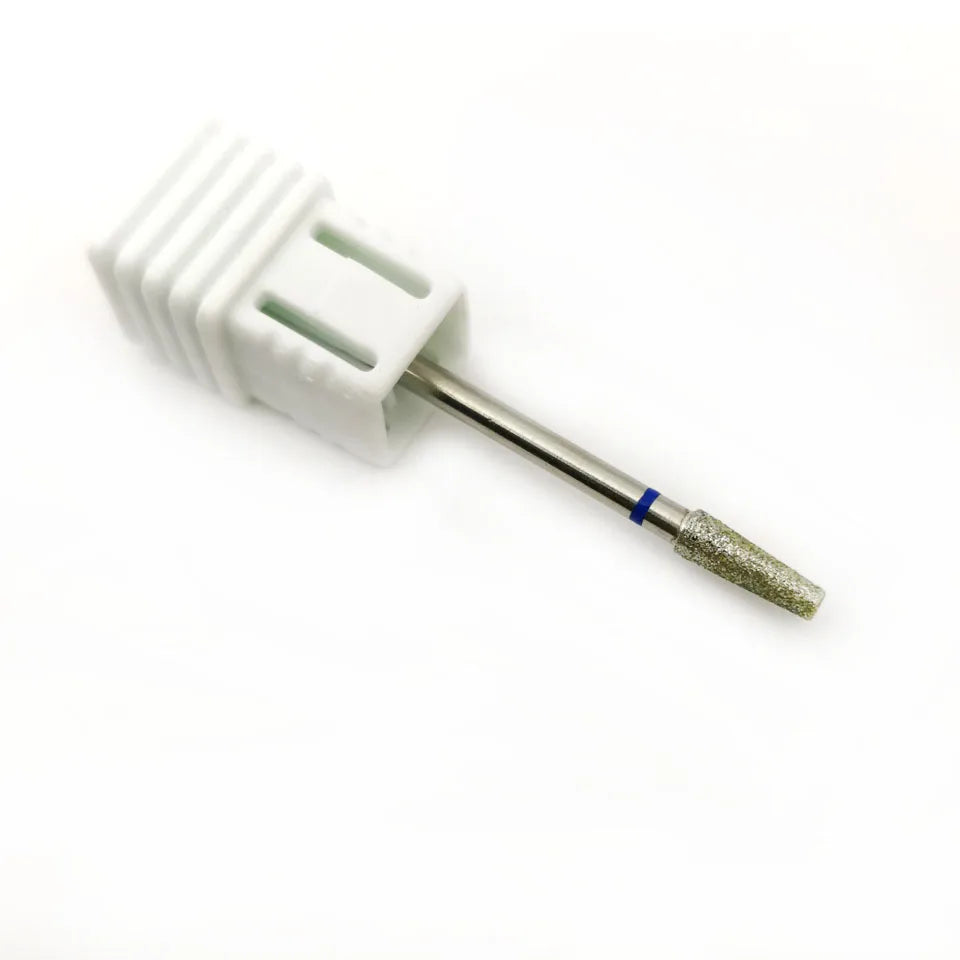 HYTOOS 10pcs/pack 3*9mm Tapered Diamond Cuticle Bit 3/32 Nail Drill Bits Manicure Drills Nails Accessories Tools