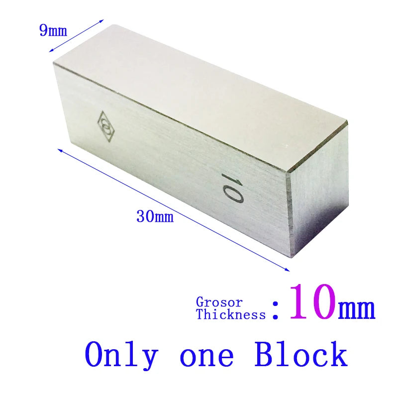 Steel Block Gauge Measure Gage Block Steel Square Gage Block 1mm, 2mm, 3mm, 4mm, 5mm, 6mm, 7mm, 8mm-9mm 100mmSteel Square Gauge