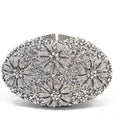 Gold Diamond Flower Evening Clutch Purse Oval Shape Rhinestone Crystal Wedding Bridal Clutches Luxury Phone Handbags