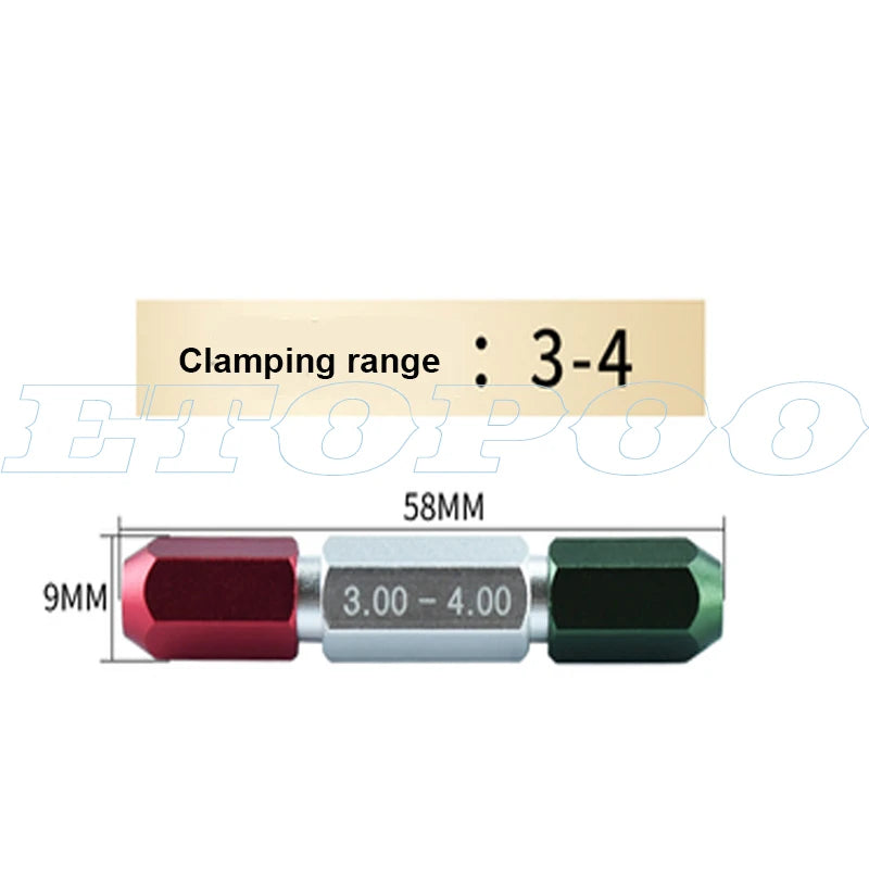 1pcs 0.1-0.49mm 0.5-5.99mm 6-9.99mm 20.0mm Cylindrical Pin Gauge Smooth Plug Gauge Hole Gauge Handle Step Pin Gage Holder Tools