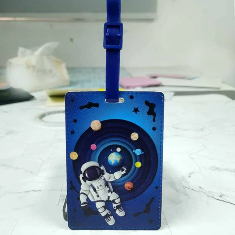 Creative World Map High Quality Travel Accessories Luggage Tag PU Suitcase ID Addres Holder Baggage Boarding Tag Portable Label