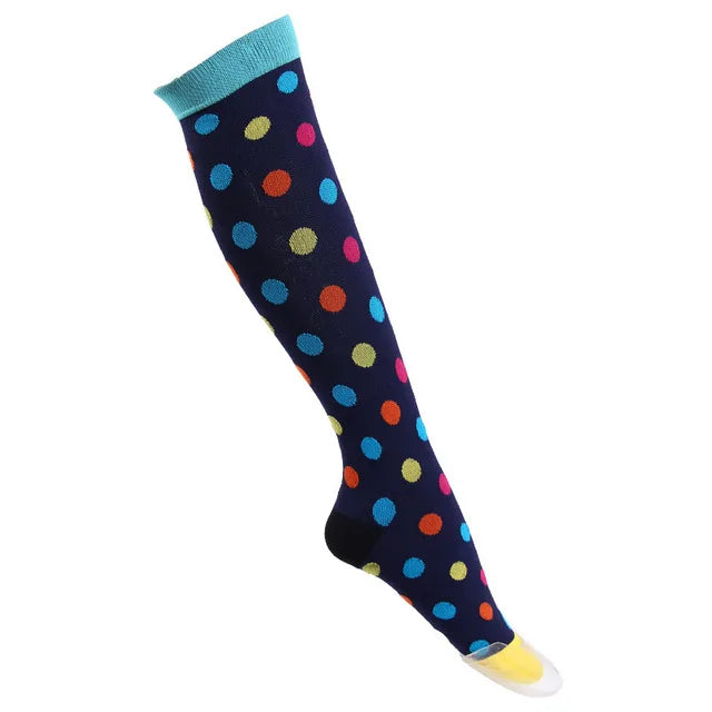 50 Style Antifatigue Unisex Compression Socks Fit for Nurses Flight Travel Medical Varicose Veins Leg Relief Pain Knee Stockings