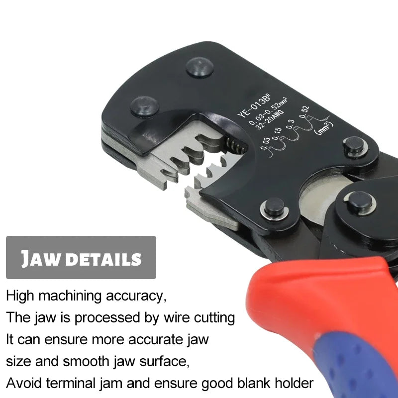YE-013B Crimping tool for JST terminals XH2.54/PH2.0/ZH1.5/SH1.0/ DuPont 2.0/2510 pliers for 0.03-0.5mm2