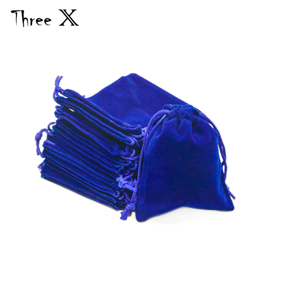 Set of 10 4.0" x 3.15" Durable Velvet Carry Bag Pouches w/Drawstring for Dice Jewelry Gift Packaging