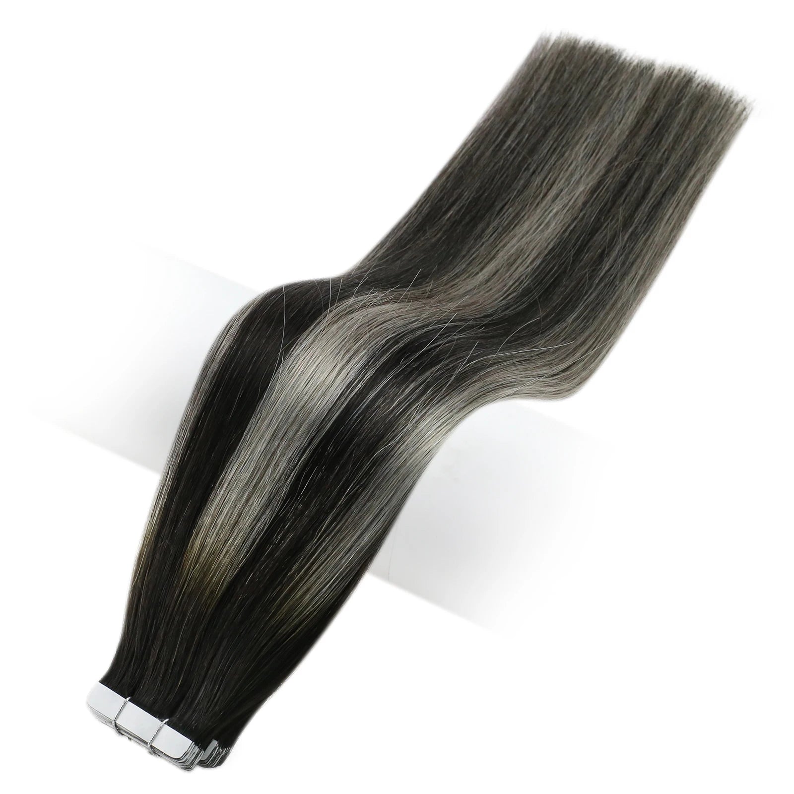 VeSunny Tape in Hair Extensions Human Hair Seamless Skin Weft Hair Extensions Double Sided Balayage Hair Color Adhesive Silky