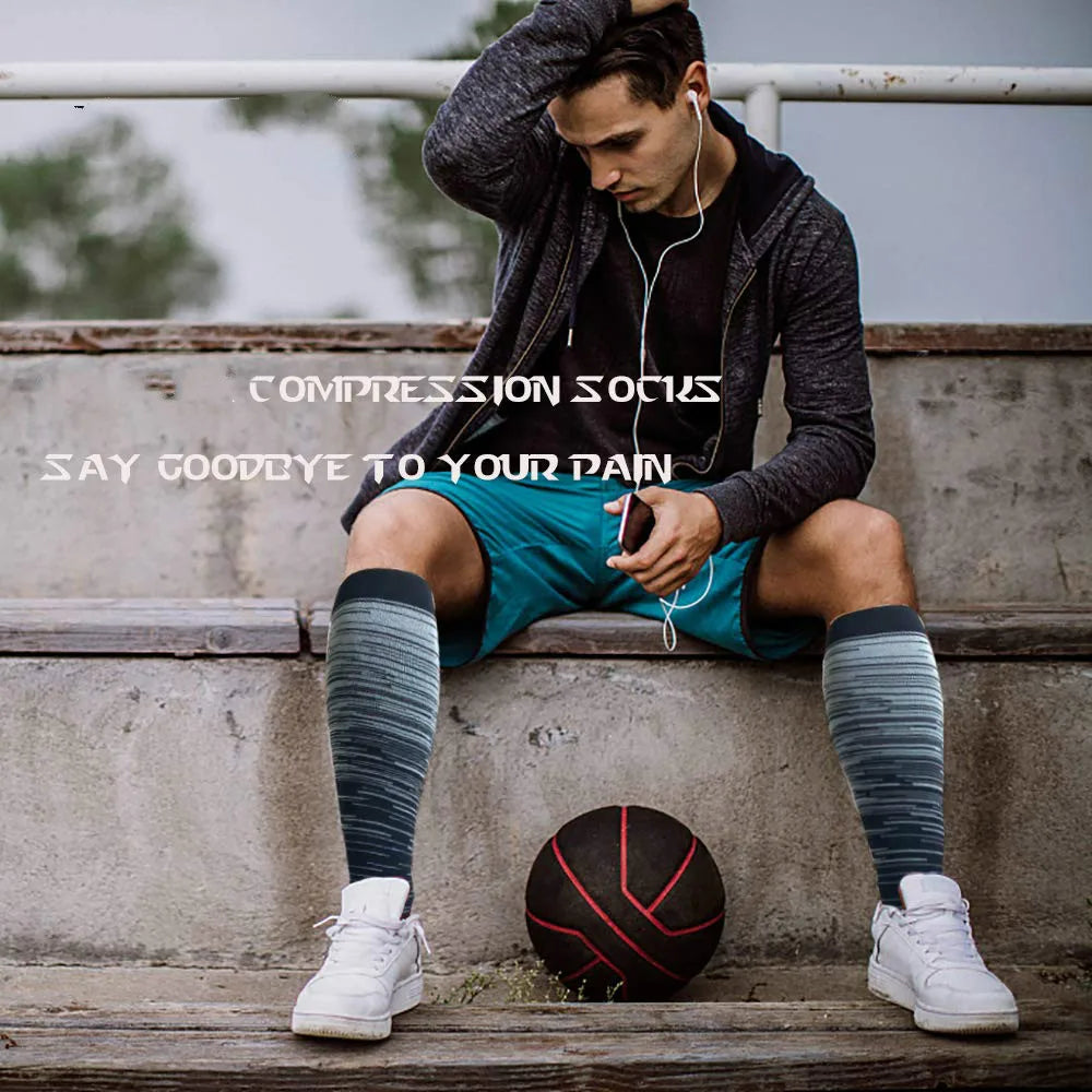 1 Pair Compression Socks Women And Men Stockings Best Medical Nursing Hiking Travel Flight Socks Running Fitness Socks