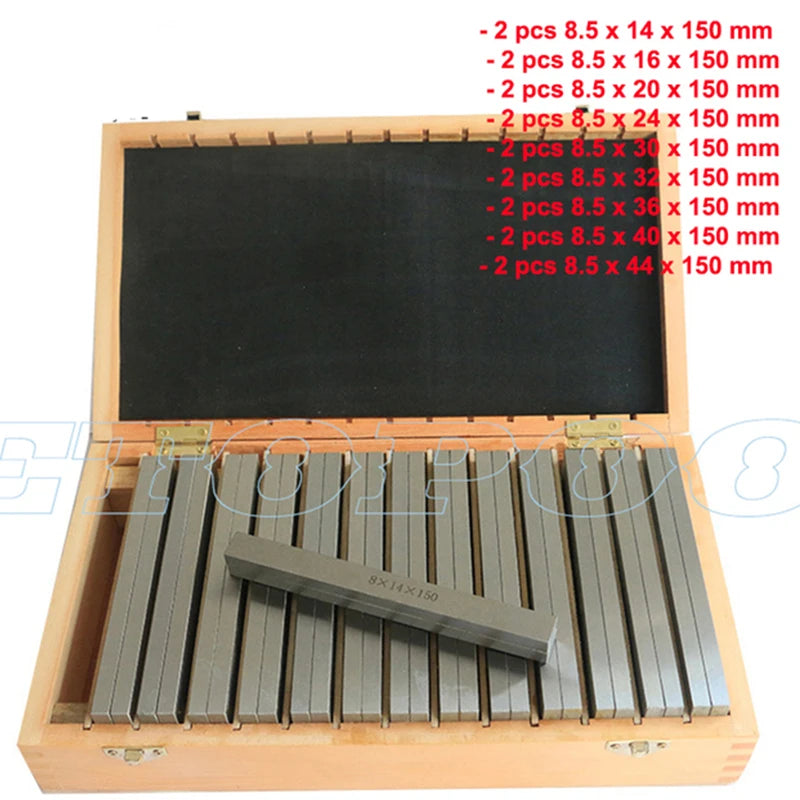 18pcs/20pcs Precision Parallel Set 150mm/100mm Parallel Block Set Parallel Pad Gauge Block CNC Milling Pads