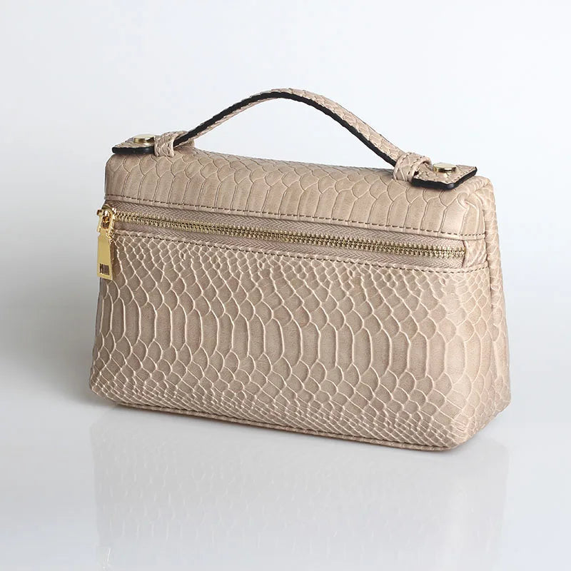 XMESSUN Crocodile Pattern Makeup Bags for Women 2026 Trendy Bag Clutch Bag Luxury High Quality Handbag Designer Handbag Purse