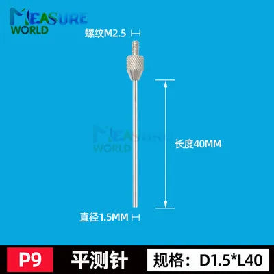 M2.5 Thread 1mm Needle Diameter Dial Test Indicator Contact Point D1 D2 10mm 20mm 30mm 40mm 50mm Length Measuring Gauging Tools