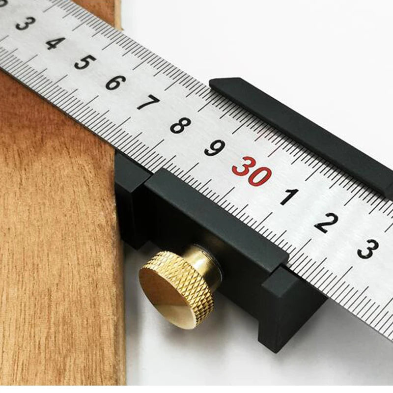 Multifunction Angle Ruler Positioning Limiter Marking Ruler 45/90 Degree Square Right Angle Ruler Line Scriber Measuring Tools