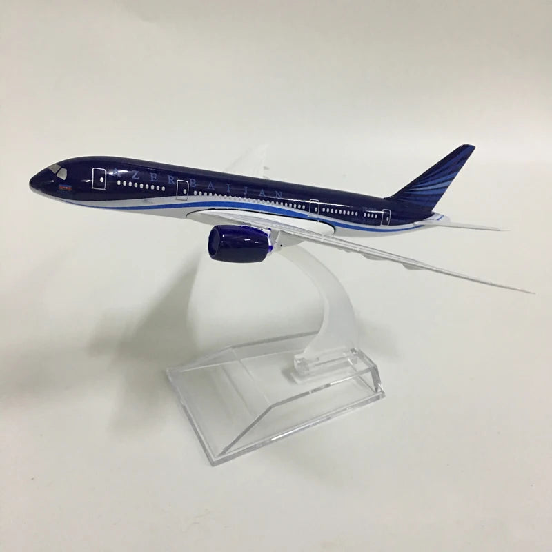 JASON TUTU 16cm Azerbaijan Boeing 787 Model Airplane Diecast Metal 1/400 Scale Plane