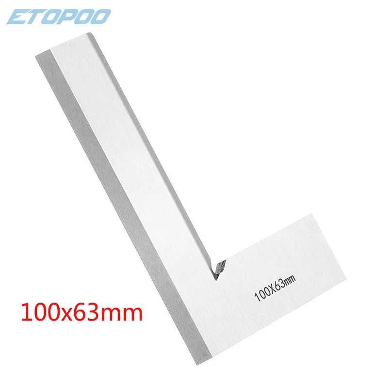 High quality Silver Tone Stainless Steel 100 x 63mm Bladed L Square Ruler