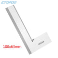 High quality Silver Tone Stainless Steel 100 x 63mm Bladed L Square Ruler