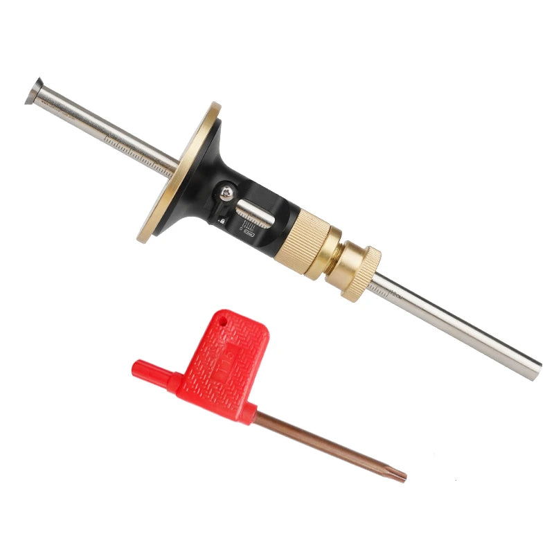 Precision European Scriber Ruler Marking Gauge Fine-tuning Automatic Alloy Line Scribing Depth Carpentry Measurement Tools