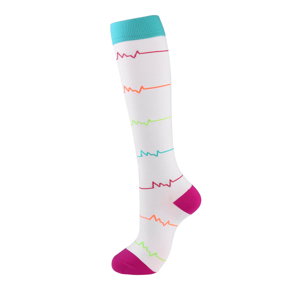 Compression Socks For Women & Men Circulation Compression Socks Knee High Best For Running,Medical,Nurse,Travel,Cycling,Diabetes