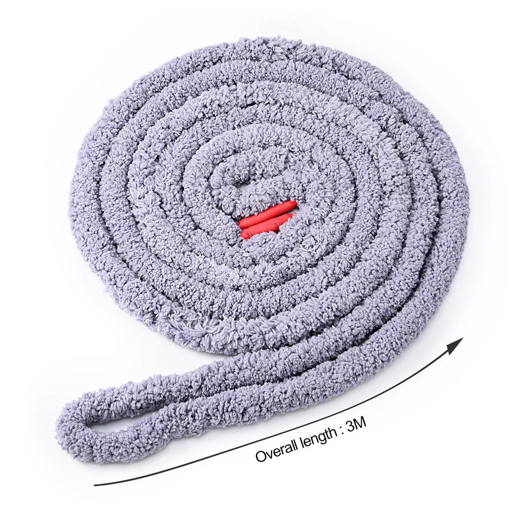 FOSHIO 300CM Car Wash Water Absorbed Drying Rope Soft Fiber Detailing Brush Auto Front Rear Windshield Glass Cleaning Cord Tool