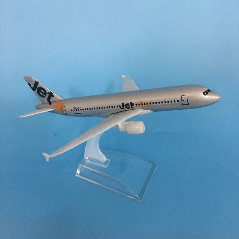 JASON TUTU 16cm Jetstar Airways Airbus A320 Aircraft Model Planel Airplane Diecast Metal 1/400 Scale Planes