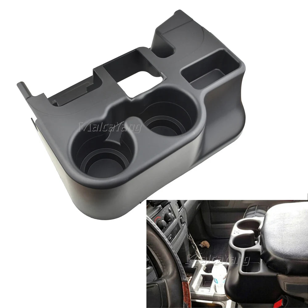 Car Styling Fit for Dodge Ram Truck 1500/2500/3500 Central Control Water Cup Beverage Holder Storage Box Attachment SS281AZAA