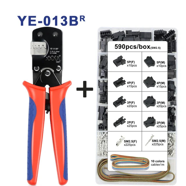 YE-013B Crimping tool for JST terminals XH2.54/PH2.0/ZH1.5/SH1.0/ DuPont 2.0/2510 pliers for 0.03-0.5mm2