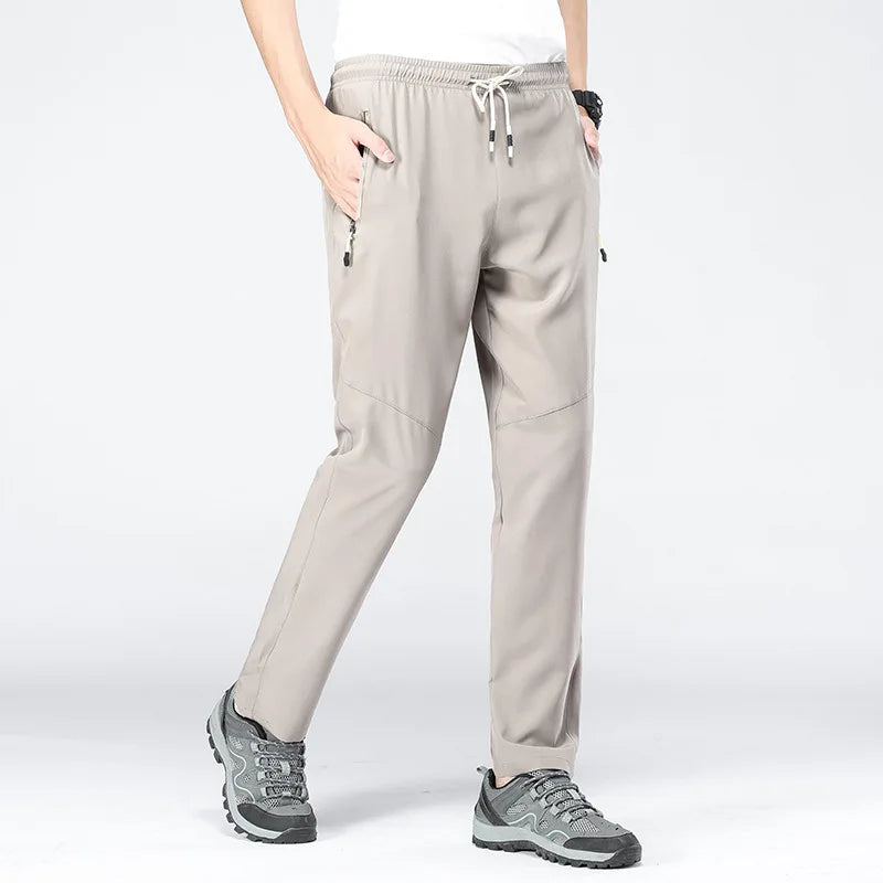 NUONEKO Breathable Hiking Pants Men Summer Stretch Quick Dry Outdoor Male Mountain Climbing Fishing Trekking Tourism Trousers