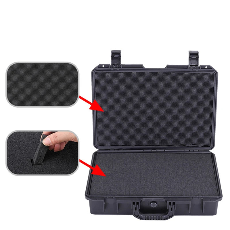 Waterproof Safety Case ABS plastic ToolBox Outdoor Sealed Safety tool Box Equipment instrument Tool Case shockproof