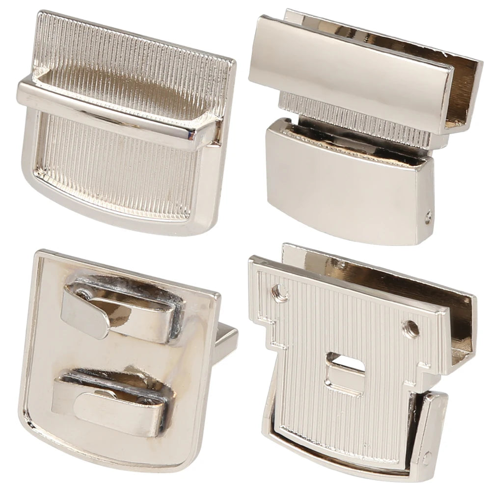 Metal Rectangle Press Lock Bag Case Buckle Clasp for Handbags Shoulder Bags Purse Women Diy Bag Accessories