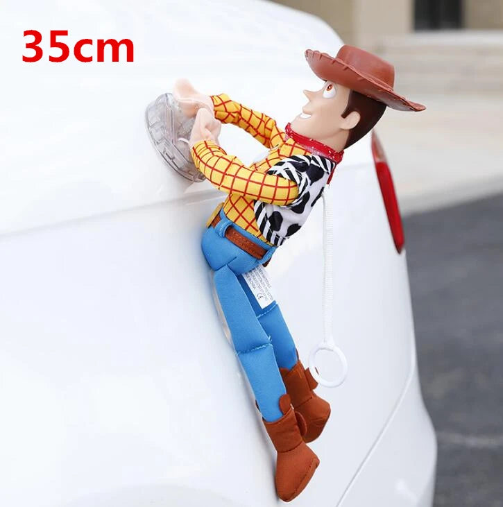 Hot Toy Story Sherif Woody Buzz Lightyear Car Dolls Plush Toys Outside Hang Toy Cute Auto Accessories Car Decoration 25/35/45CM