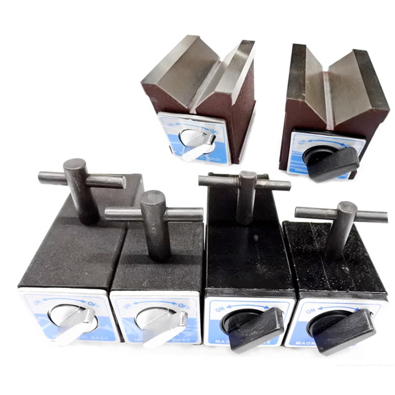 6T 8T 10T 12T V Type Power Magnetic Base Dial Indicator Stand Base Magnet Seat Table Wire Cutting Switch Magnetic Table Base