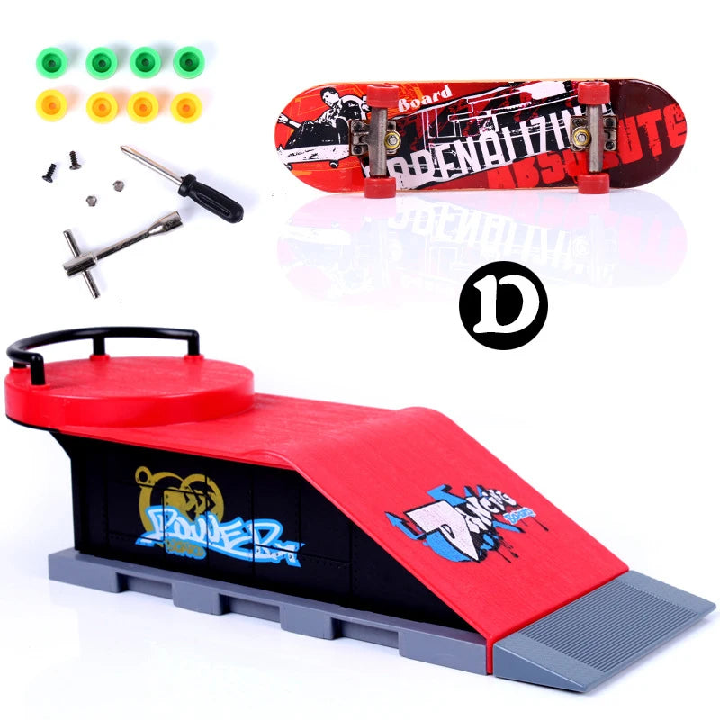 Finger Skateboards Skate Set Toy Skate Park Ramp Set Parts for Tech Practice Deck Funny Interior Extreme Sport Fingers Training