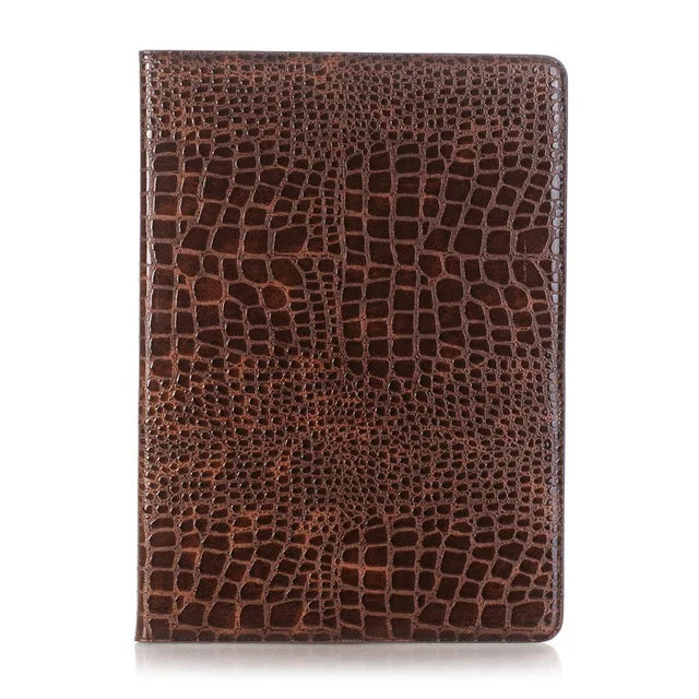 New Trendy Crocodile Pattern iPad Pro Tablet Case 2026 Fashion Design Luxury iPad Flip Card Holster Business Tablet Case