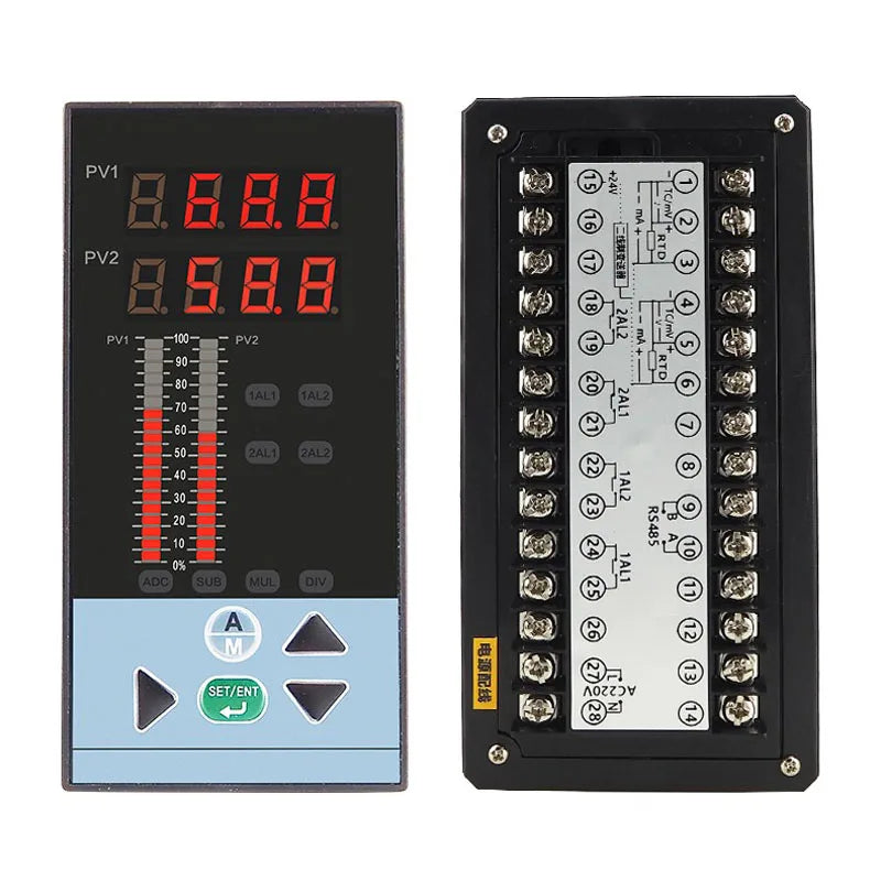 liquid level controller dual channels 4-20mA display meter 2 ways input pressure display meter with 4 relays output