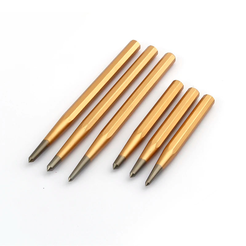 1Pcs Crv High Hardness Center Pin Punch Metal Stainless Steel Wood Indentation Mark Woodworking Tool Bit 4 5 6mm