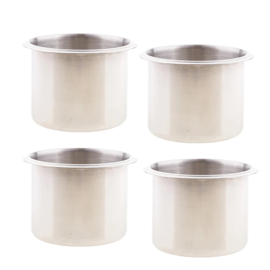 Stainless Steel Poker Table Cup Holder Inserts Recessed Cup Drink Holder for Car Boat Truck Water Bottle Holder