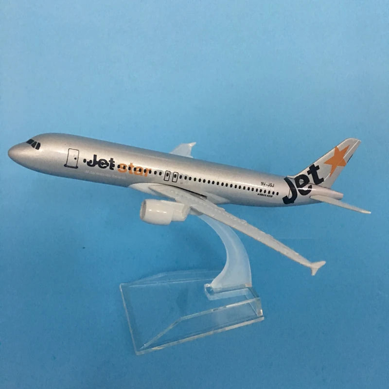 JASON TUTU 16cm Jetstar Airways Airbus A320 Aircraft Model Planel Airplane Diecast Metal 1/400 Scale Planes