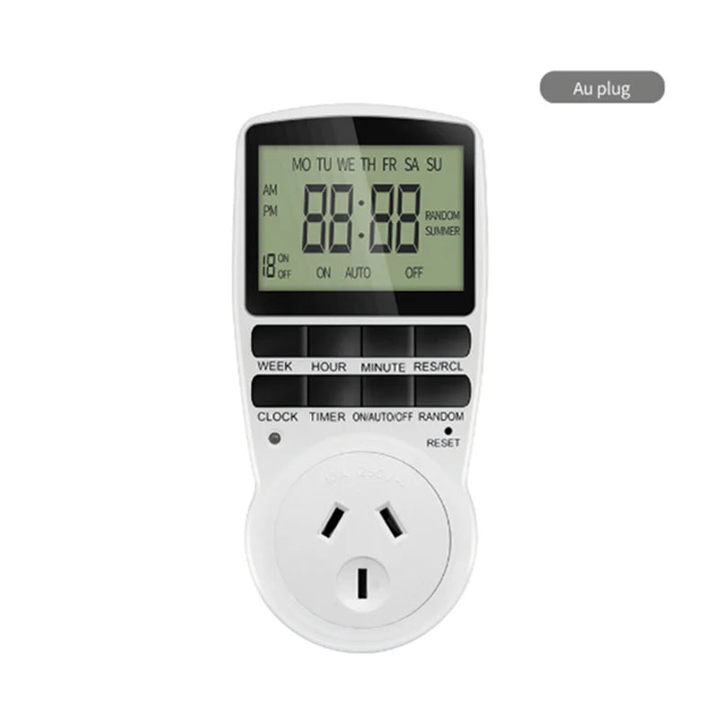 TM02 Electronic Digital Timer Kitchen Timer Socket Outlet 230V 110V 12/24 Hour Cyclic Outlet Programmable Timing EU FR US Plug
