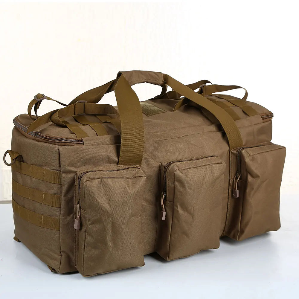 55L Luggage Duffel Bag Camping Backpack Tactical Large Bags Men's Hiking Travel Mountaineering Trip Utility Gym Weekend Duffle